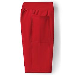 Pine Active Knit knee Length Super Stretch Solid Cycling Shorts - Red