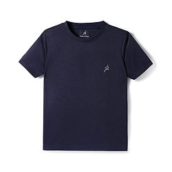 Pine Active Half Sleeves Solid Colour T-Shirt - Navy Blue