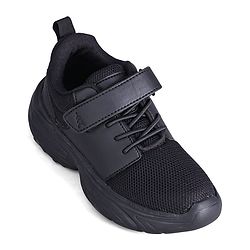 Pine Kids School Shoes with Velcro Closure - Black