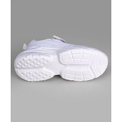 Pine Kids School Shoes with Velcro Closure - White