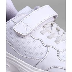 Pine Kids School Shoes with Velcro Closure - White