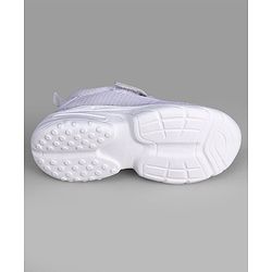 Pine Kids School Shoes with Velcro Closure - White