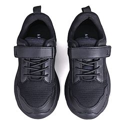 Pine Kids School Shoes with Velcro Closure - Black