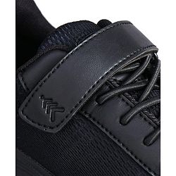 Pine Kids School Shoes with Velcro Closure - Black