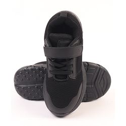 Pine Kids School Shoes with Velcro Closure - Black
