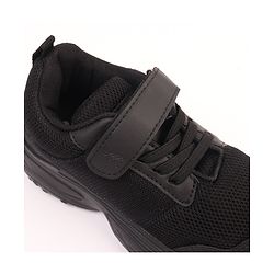 Pine Kids School Shoes with Velcro Closure - Black