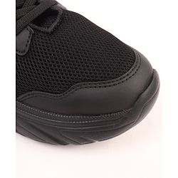 Pine Kids School Shoes with Velcro Closure - Black