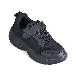 Pine Kids School Shoes with Velcro Closure - Black
