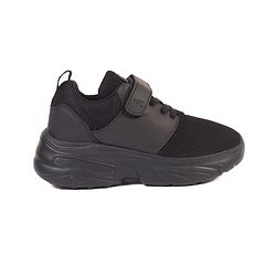Pine Kids School Shoes with Velcro Closure - Black