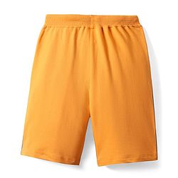 Pine Kids Marvel 100% Cotton Knee Length Shorts With Avengers Graphics & Tape Detailing - Orange