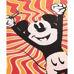 Pine Kids Disney Single Jersey Knit Raglan Drop Shoulder Oversize Half Sleeves T-Shirt & Shorts with Mickey Mouse Graphics with Pocket Detailing - Yellow