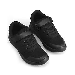 Pine Kids Velcro Closure School Shoes - Black