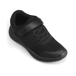 Pine Kids Velcro Closure School Shoes - Black