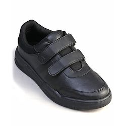 Pine Kids Velcro Closure School Shoes - Black