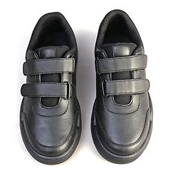 Pine Kids Velcro Closure School Shoes - Black