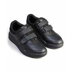 Pine Kids Velcro Closure School Shoes - Black