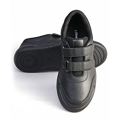 Pine Kids Velcro Closure School Shoes - Black