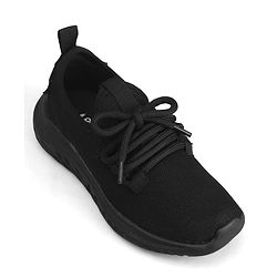 Pine Kids Lace Up School Shoes - Black