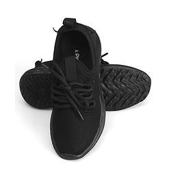 Pine Kids Lace Up School Shoes - Black