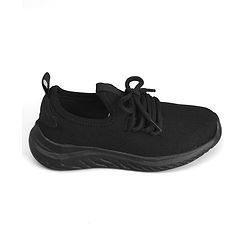Pine Kids Lace Up School Shoes - Black