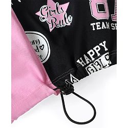 Pine Kids Cotton Knit Half Drop Shoulder Sleeves Cut & Sew T-Shirt with Star Print - Pink