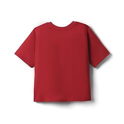 Pine Kids Cotton Knit Drop Shoulder Half Sleeves T-Shirt With Palm Spring Text Print - Dark Pink