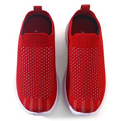 Pine Kids Slip On Knitted Sneakers - Red