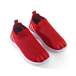 Pine Kids Slip On Knitted Sneakers - Red