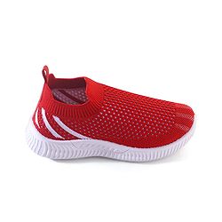 Pine Kids Slip On Knitted Sneakers - Red