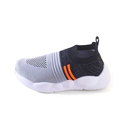 Pine Kids Slip On Knitted Sneakers - Grey & Black