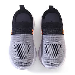 Pine Kids Slip On Knitted Sneakers - Grey & Black
