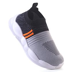 Pine Kids Slip On Knitted Sneakers - Grey & Black