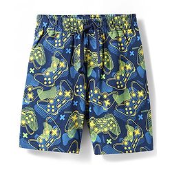 Pine Kids Single Jersey Knit Half Sleeves Shorts Nightsuit With Future Gamer Text Print - Yellow & Navy Blue