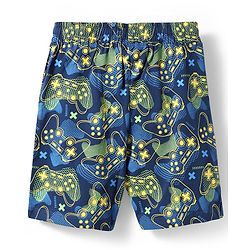 Pine Kids Single Jersey Knit Half Sleeves Shorts Nightsuit With Future Gamer Text Print - Yellow & Navy Blue