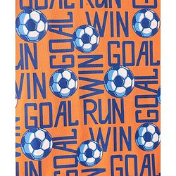 Pine Kids Single Jersey Knit Half Sleeves Co-ords Shorts Night Suit with Sports Theme Print - Orange