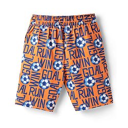 Pine Kids Single Jersey Knit Half Sleeves Co-ords Shorts Night Suit with Sports Theme Print - Orange