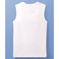 Pine Kids Cotton Woven Half Sleeves Checks Shirt With Sleeveless Text Printed T-Shirt - Light Blue White & Navy Blue
