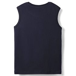 Pine Kids Cotton Woven Half Sleeves Checks Shirt With Sleeveless Text Printed T-Shirt - Yellow Orange & Navy Blue