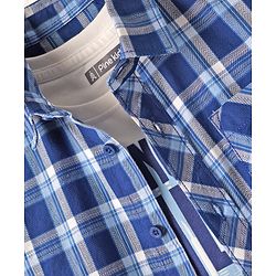 Pine Kids Cotton Woven Half Sleeves Checks Shirt With Sleeveless Text Printed T-Shirt - White & Navy Blue
