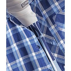 Pine Kids Cotton Woven Half Sleeves Checks Shirt With Sleeveless Text Printed T-Shirt - White & Navy Blue