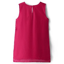 Pine Kids Woven Sleeveless Kurti Gharara Set with Dupatta & Floral Embroidery - Dark Pink