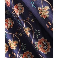 Pine Kids Woven Three Fourth Sleeves Ethnic Dress With Floral Print - Violet
