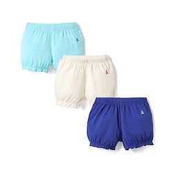 Pine Kids Cotton Elastane Knit Solid Bloomers Pack of 3 (Color May Vary)