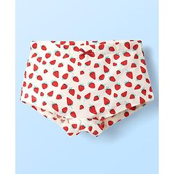 Pine Kids Cotton Elastane Knit Hipsters With Strawberry Print Pack of 3 (Color May Vary)