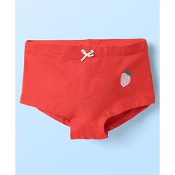 Pine Kids Cotton Elastane Knit Hipsters With Strawberry Print Pack of 3 (Color May Vary)