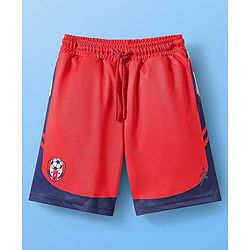 Pine Active Half Sleeves T-Shirt & Shorts With Soccer Print - White & Red