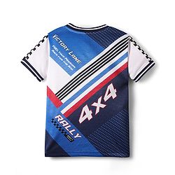 Pine Active Knit Half Sleeves Printed T-Shirt - Blue