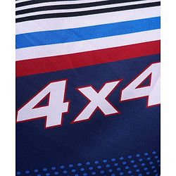 Pine Active Knit Half Sleeves Printed T-Shirt - Blue
