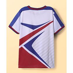 Pine Active Knit Half Sleeves Printed T-Shirt - White