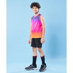 Pine Active Knit Sleeveless High Stretch T-Shirt With Ombre Effect - Multicolor